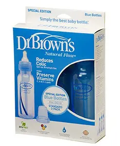 Dr. Brown's BPA Free Polypropylene Blue Bottle Pack Of 3 - 240 ml