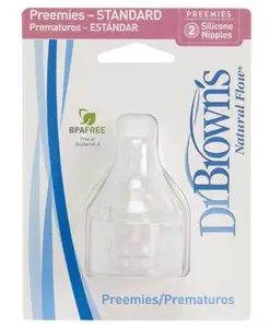 Dr. Brown's Dr. Browns Natural Flow Preemie Standard Nipple Pack Of 4 - White