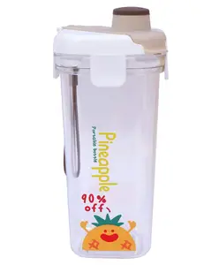 SPANKER Toyshine Tritan Cup Water Bottle Tumbler Spill Proof Lid Straw BPA Free for Kids School and Office Soft Handle Grip - Drinkware 500 ml