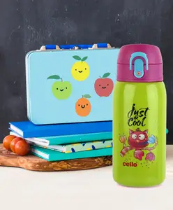 Cello Junior Hot & Cold Stainless Steel Kids Water Bottle - 375 ml (Color May Vary)