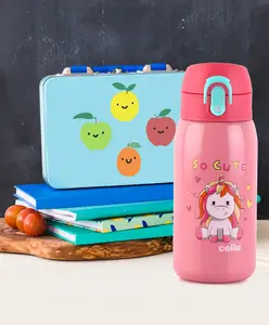 Cello Junior Hot & Cold Stainless Steel Kids Water Bottle 375 ml (Color May Vary)
