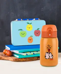 Cello Junior Hot & Cold Stainless Steel Kids Water Bottle Orange- 275 ml