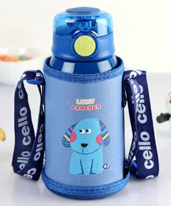 Cello Kinder Hot & Cold Stainless Steel Kids Water Bottle Blue- 500 ml