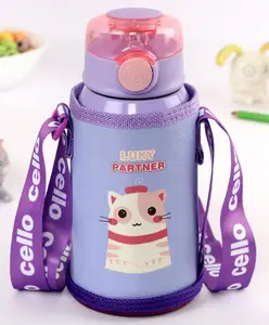 Cello Kinder Hot & Cold Stainless Steel Kids Water Bottle Purple- 500 ml