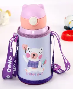 Cello Toddy Hot & Cold Stainless Steel Kids Water Bottle Purple- 550 ml