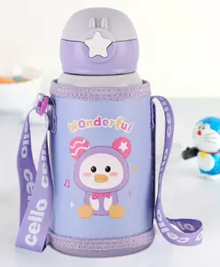Cello Lucky Hot & Cold Stainless Steel Kids Water Bottle Purple- 500 ml