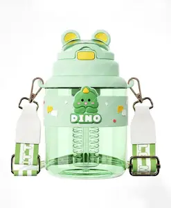 FunBlast Dinosaur themed Cute Water Bottle with Sipper Green 1100 ml