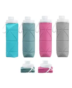 BitFeex Platinum Silicone Collapsible Water Bottle 600 ml - Colour May Vary