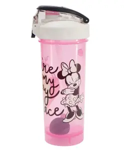 Disney by Gluman Activo Minnie Cartoon Character Printed Shaker Bottle For Girls Preworkout & Bcaa Shake 100% Food Grade BPA Free Recyclable/Reusable - 850 ml