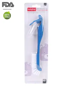 Babyhug Bottle Cleaning & Foldable Nipple Brush - Blue
