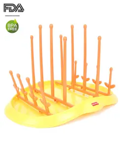 Babyhug Bottle Organizer Cum Drying Rack - Yellow