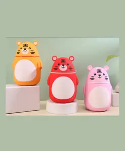 SANJARY 3D Tiger Glass Water Bottle 300ml for Kids Cute 3d Tiger Water Bottles Color Design May Vary