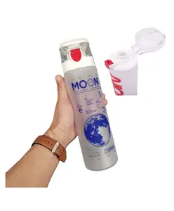 SANJARY Matte Design Space moon Print drinking water bottle 900 ml color design may vary
