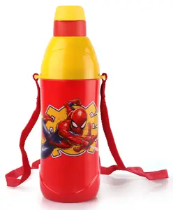 Cello Kids Zee Stainless Steel Spiderman Water Bottle Red - 540 ml