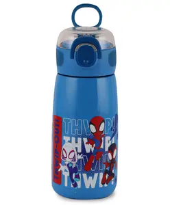Cello Flare Stainless Steel Sipper Water Bottle With Web Warriors Print - 450 ml(Color May Vary)