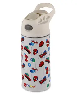 Cello Pixel Water Bottle Classic Stainless Steel with Spiderman Print - 350 ml