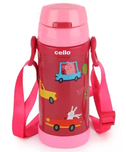 Cello Squad 350 Stainless Steel Water Bottle Pink - 350 ml