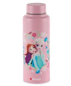 Cello Vortex 3D Anna & Elsa Stainless Steel Water Bottle - 727 ml