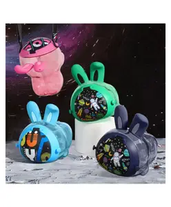 Paper Moon Trendy Cool 800ml Rabbit Sipper Water Bottle with In-built Straw and Strap, 1pc - Color May Vary