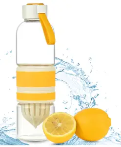 Paper Moon Glass Water Bottle with Carry Band | Fruit Infuser | Airtight & Leakproof | 700 ml, 1pc - Color May Vary