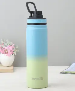 Servewell Thunder Pro Vacuum Stainless Bottle Green & Light Blue - 725 ml