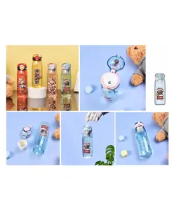 Sanjary Cute Water Bottle for Kids, Sipper Bottle for Kids - Anti-Leak Cartoon Kids Water Bottle for Kids color design may vary - 600 ml
