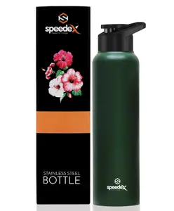 Speedex Simplex Stainless Steel 1 Liter Water Bottle For Men Woman Kids (1000 ml Olive Green Sipper)