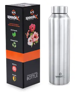 Speedex Simplex Stainless Steel 1 Litre Water Bottle For Men Woman And Kids (1000 ml, Silver, Steel)