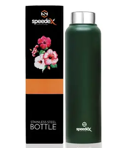 SPEEDEX Simplex Stainless Steel 1 Litre Water Bottle For Men Woman Kids (1000 ml, Olive Green, Steel)