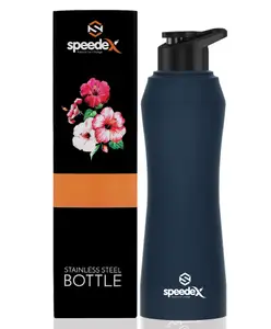 SPEEDEX Glacia Stainless Steel 1 Litre Water Bottle For Men Woman Kids (1000 ml, Dark Blue, Sipper)