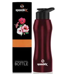 Speedex Hydrate Stainless Steel 1 Liter Water Bottle For Men Woman And Kids (1000 ml, Wine, Sipper)