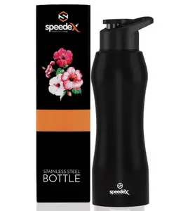 Speedex Hydrate Stainless Steel 1 Liter Water Bottle for Men Woman and Kids (1000 ml, Black, Sipper)