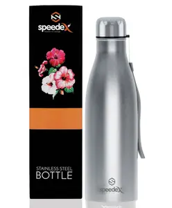 SPEEDEX Crystal Stainless Steel 1 Liter Water Bottle for Men, Woman and Kids (1000 ml, Silver)