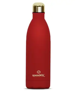 SPEEDEX Elite Gold Vacuum Insulated 24 Hrs Hot & Cold Thermosteel Water Bottle (500 ml, Red )