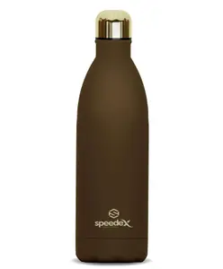 SPEEDEX Elite Gold Vacuum Insulated 24 Hrs Hot & Cold Thermosteel Water Bottle (500 ml, Brown )