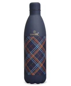 SPEEDEX Check & Mate Vacuum Insulated 24 Hrs Hot & Cold Thermosteel Water Bottle (1000 ml, Blue )