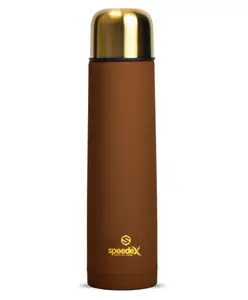 SPEEDEX Royal Gold Vacuum Insulated 24 Hrs Hot & Cold Thermosteel Water Bottle (500 ml, Brown )