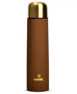 SPEEDEX Royal Gold Vacuum Insulated 24 Hrs Hot & Cold Thermosteel Water Bottle (1000 ml, Brown )