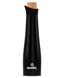 SPEEDEX Shark Vacuum Insulated 24 Hrs Hot & Cold Thermosteel Water Bottle (500 ml, Black )