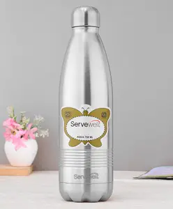 Servewell Pirate Inner & Outer Stainless Steel Aqua Bottle Silver - 750 ml