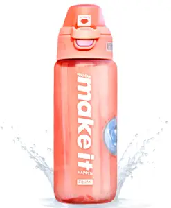 Bunie BPA Free Stylish Water Bottle with Straw - Pink