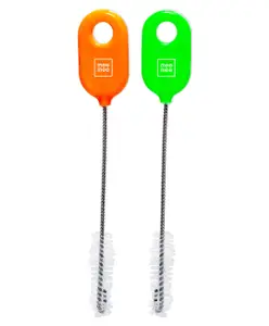 Mee Mee Straw & Teat Cleaning Brush Pack of 2 - Orange Green