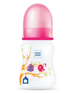 Mee Mee Polypropylene Plastic Feeding Bottle Pink - 125 ml