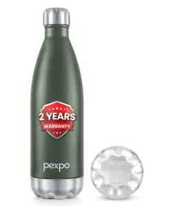 Pexpo Electro Pro 1000 Hot & Cold ISI Certified | Stainless Steel Water Bottle - 980ml, Military Green | Thermoflask | Office Bottle | Workout | Travelling | Home