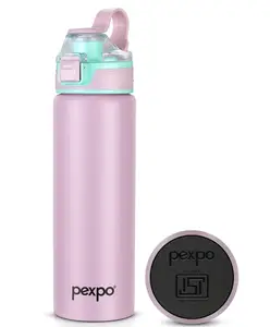 Pexpo Arctic 900 ISI Certified Stainless Steel Sports/Fridge Water Bottle with Flip Top Cap, 800ml, Rosy Brown | Eco friendly | Water Bottle for Office, Gym, School, Yoga, Trekking, Adults & Kids