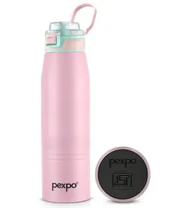 Pexpo Atlas 1000 Stainless Steel Vacuum Insulated Hot & Cold Flask - 940 ml, Baby Pink | Home| Office| Gym | Outing | School | Ideal for Adults & Kids