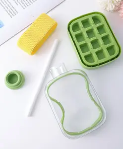 Fab N Funky Collapsible or Foldable Bottle Ice Tray - Green