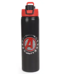 Marvel Captain America Stainless Steel Bottle Black - 750 ml