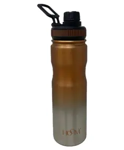 HOOM Stainless Steel Double-Wall Insulated Sipper Water Bottle Brown - 600 ml