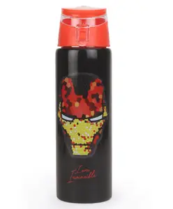 Marvel Iron Man Insulated Stainless Steel Bottle With Flip Top Lid Black - 500 ml